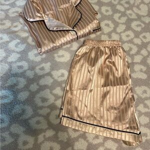 Light pink silk pajama set